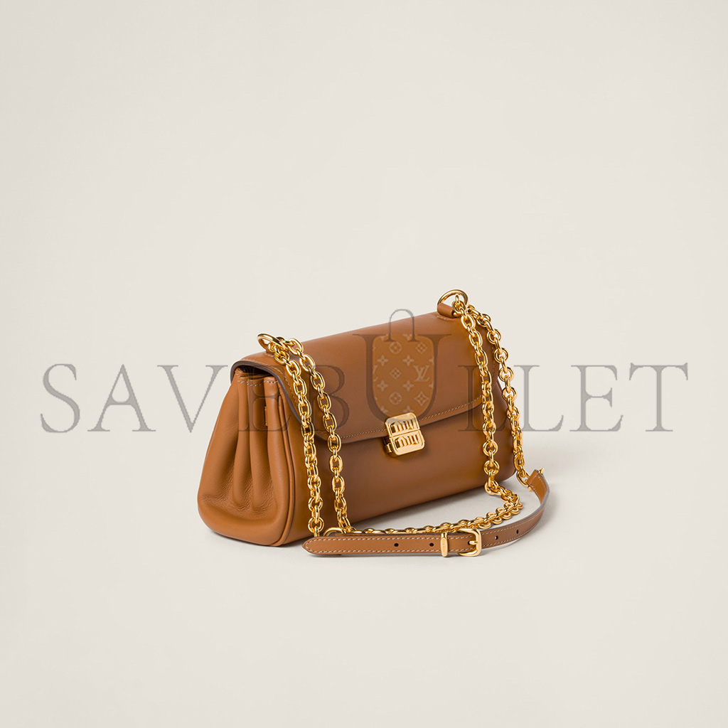 MIU MIU LEATHER SHOULDER BAG 5BD266 (24*14*7.5cm)